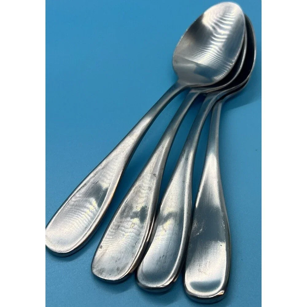 4 spoons large Oneida Aptitude 90-212 Stainless Flatware Dinner silverware